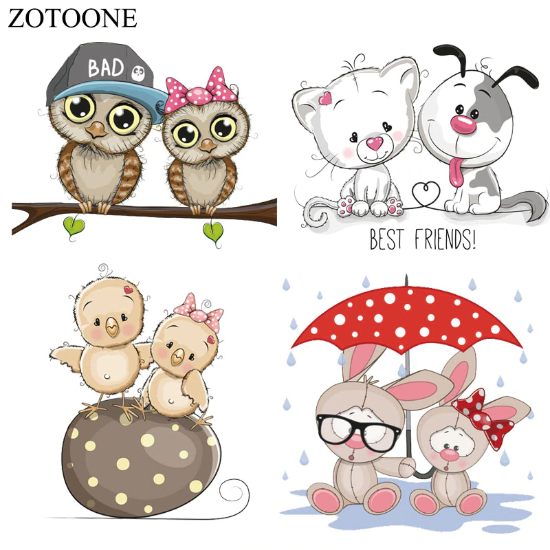 ZOTOONE Lovely Animal Iron On Appliques High Quality Stripe Stickers On Clothes DIY Heat Transfer Washable Fashion Patches E-in Patches from Home & Garden on Aliexpress.com | Alibaba Group