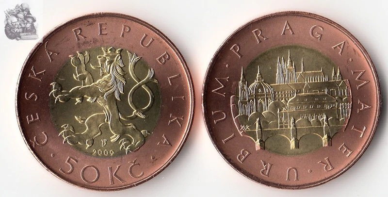 Czech Republic 50 kroner Coin EU 100% real and Original European Coins for Personal Collection UNC New-in Badges from Home & Garden on Aliexpress.com | Alibaba Group