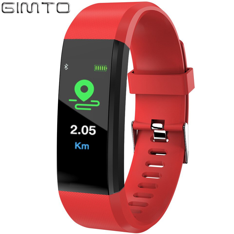 GIMTO Sport Armband Horloge Vrouwen Mannen Digitale Waterdichte Smart Polsband Bloeddruk Hartslag Klok Voor Android iOS in GIMTO Sport Armband Horloge Vrouwen Mannen Digitale Waterdichte Smart Polsband Bloeddruk Hartslag Klok Voor Android iOS van...